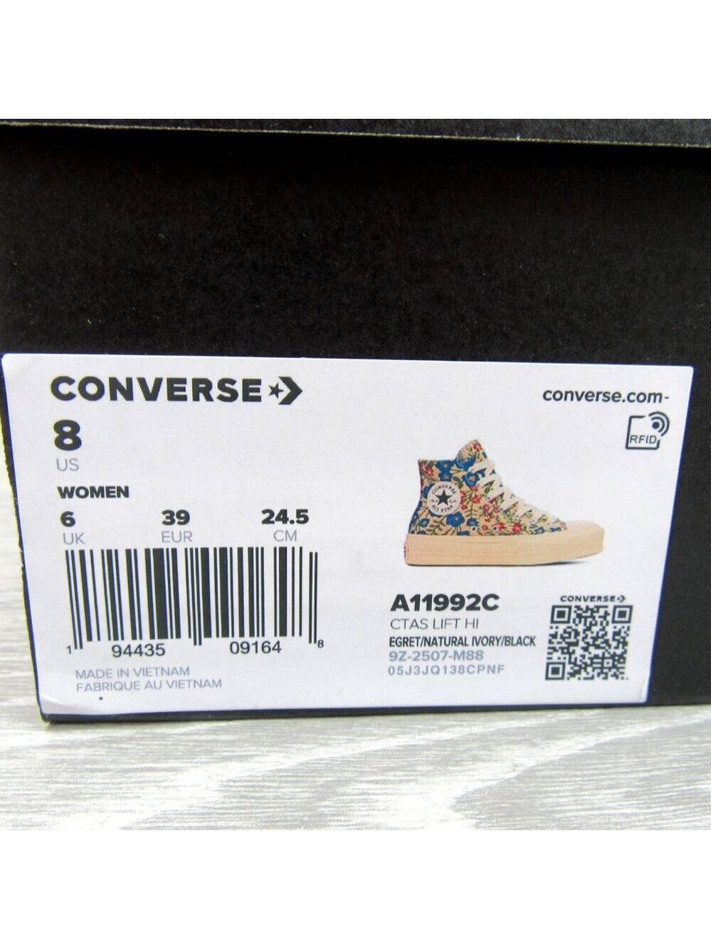 Converse CTAS Lift Platform Floral Tapestry Women's Size 8 Shoes NEW - Picture 15 of 15